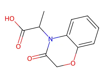 2-(3-oxo-2,3-dihydro-4H-1,4-benzoxazin-4-yl)propanoic acid structure