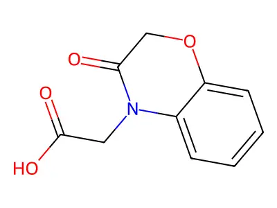 (3-oxo-2,3-dihydro-4H-1,4-benzoxazin-4-yl)acetic acid structure