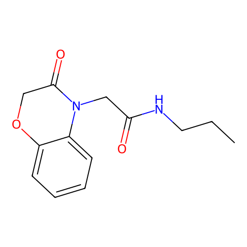 2-(3-oxo-2,3-dihydro-4H-1,4-benzoxazin-4-yl)-N-propylacetamide structure