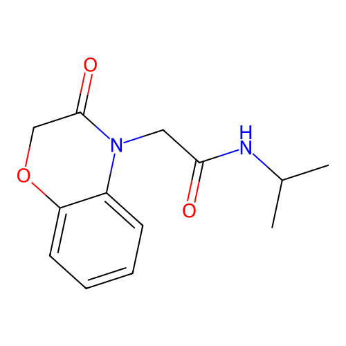 2-(3-oxo-2,3-dihydro-4H-1,4-benzoxazin-4-yl)-N-(propan-2-yl)acetamide structure