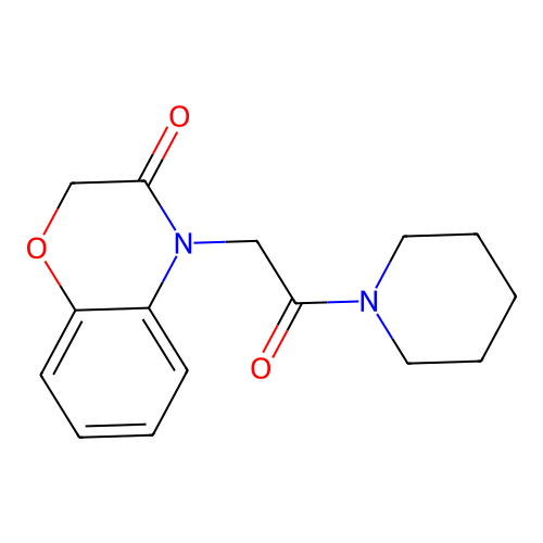 4-[2-oxo-2-(piperidin-1-yl)ethyl]-2H-1,4-benzoxazin-3(4H)-one structure