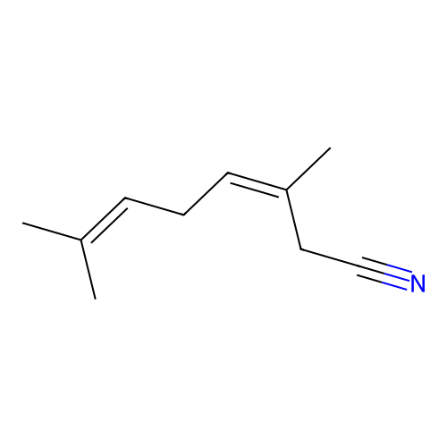 3,6-Octadienenitrile, 3,7-dimethyl-, (3Z)- structure