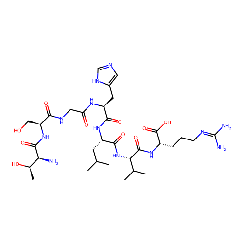 L-Arginine, L-threonyl-L-serylglycyl-L-histidyl-L-leucyl-L-valyl- structure
