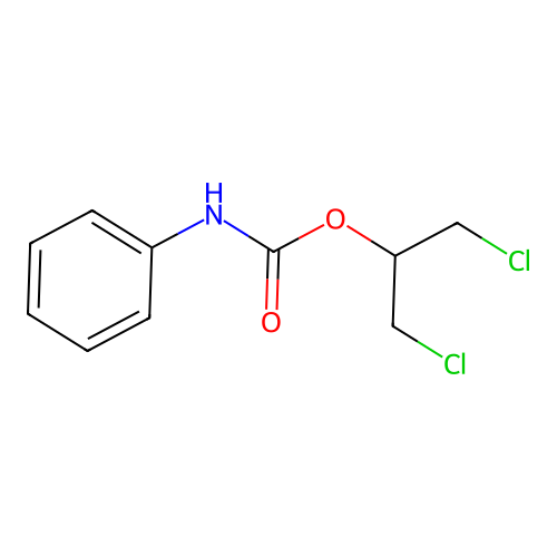 2-Chloro-1-(chloromethyl)ethyl phenylcarbamate structure
