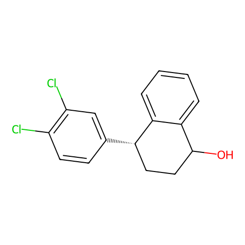 1-Naphthalenol, 4-(3,4-dichlorophenyl)-1,2,3,4-tetrahydro-, (4R)- structure