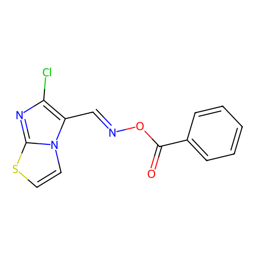 [(6-Chloroimidazo[2,1-b][1,3]thiazol-5-yl)methylideneamino] benzoate structure