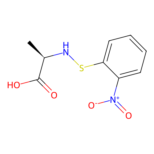 (R)-2-(((2-Nitrophenyl)thio)amino)propanoicacid structure