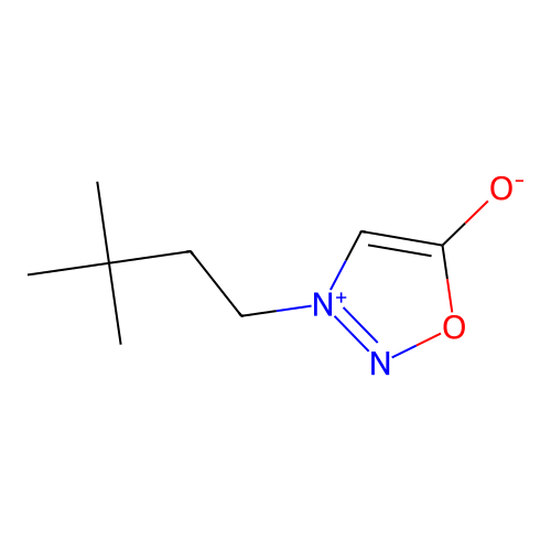 3-(3,3-Dimethylbutyl)oxadiazol-3-ium-5-olate structure