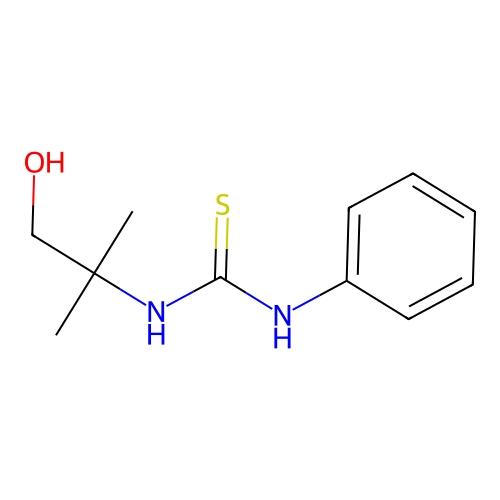 N-(2-hydroxy-1,1-dimethylethyl)-N'-phenylthiourea structure