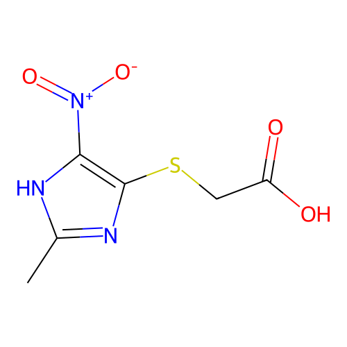 [(2-Methyl-4-nitro-1H-imidazol-5-yl)sulfanyl]acetic acid structure
