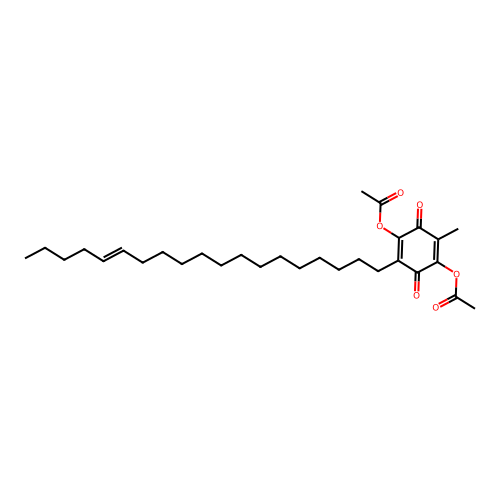 [4-acetyloxy-2-methyl-5-[(E)-nonadec-14-enyl]-3,6-dioxocyclohexa-1,4-dien-1-yl] acetate structure