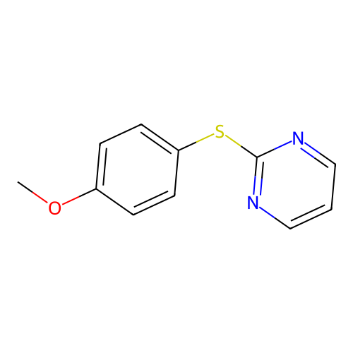 2-(4-Methoxyphenyl)sulfanylpyrimidine structure