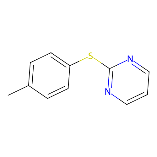 2-(p-Tolylsulfanyl)pyrimidine structure