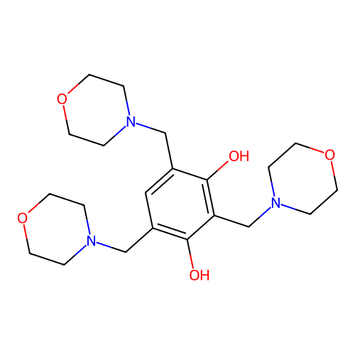 2,4,6-Tris(morpholin-4-ylmethyl)benzene-1,3-diol structure