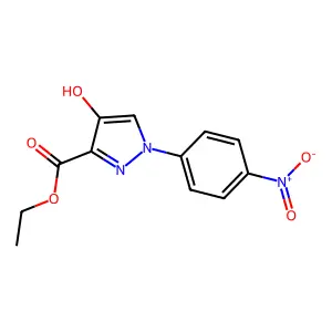 ethyl 4-hydroxy-1-(4-nitrophenyl)-1H-pyrazole-3-carboxylate structure