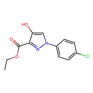 Ethyl 1-(4-chlorophenyl)-4-hydroxy-1H-pyrazole-3-carboxylate structure