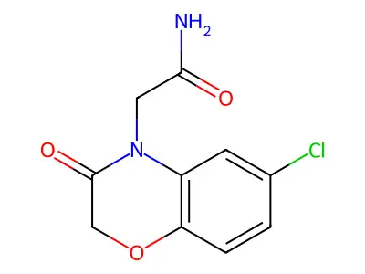 2-(6-Chloro-3-oxo-1,4-benzoxazin-4-yl)acetamide structure