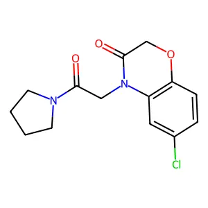 6-Chloro-4-(2-oxo-2-pyrrolidin-1-ylethyl)-1,4-benzoxazin-3-one structure