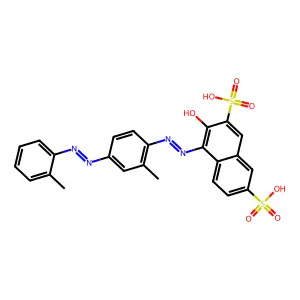 3-Hydroxy-4-((2-methyl-4-((2-methylphenyl)diazenyl)phenyl)diazenyl)-2,7-naphthalenedisulfonic acid structure