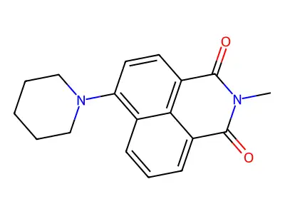 2-methyl-6-(piperidin-1-yl)-1H-benzo[de]isoquinoline-1,3(2H)-dione structure