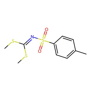 N-[bis(methylsulfanyl)methylidene]-4-methylbenzene-1-sulfonamide structure