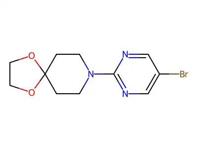 8-(5-Bromopyrimidin-2-yl)-1,4-dioxa-8-azaspiro[4.5]decane structure