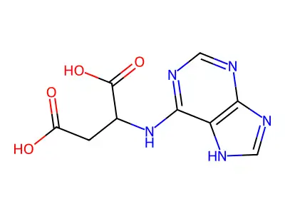 2-(7H-purin-6-ylamino)butanedioic Acid structure