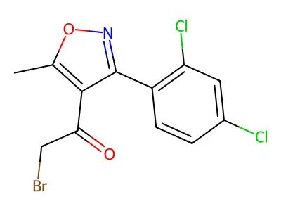 2-Bromo-1-[3-(2,4-dichlorophenyl)-5-methyl-4-isoxazolyl]-1-ethanone structure
