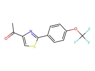 1-{2-[4-(Trifluoromethoxy)phenyl]-1,3-thiazol-4-yl}ethan-1-one structure