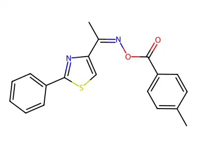 1-(2-Phenyl-4-thiazolyl)ethanone O-(4-methylbenzoyl)oxime structure