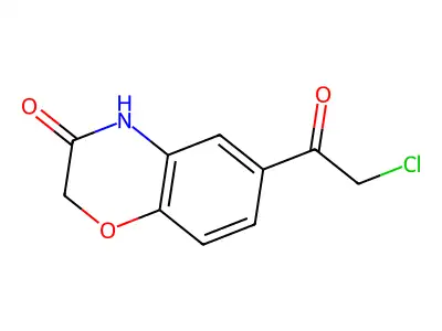 6-(2-chloroacetyl)-3,4-dihydro-2H-1,4-benzoxazin-3-one structure