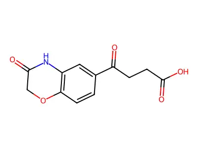 4-oxo-4-(3-oxo-3,4-dihydro-2H-1,4-benzoxazin-6-yl)butanoic acid structure