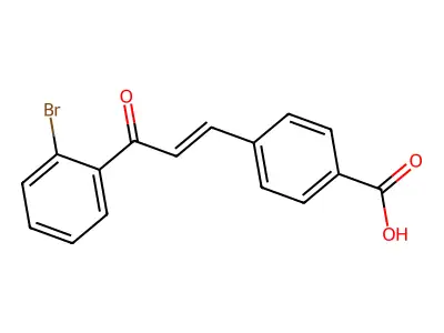 4-[3-(2-Bromophenyl)-3-oxoprop-1-enyl]benzoic acid structure