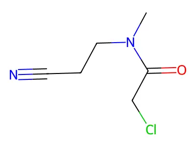 2-chloro-N-(2-cyanoethyl)-N-methylacetamide structure