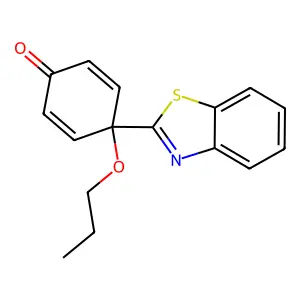 2,5-Cyclohexadien-1-one, 4-(2-benzothiazolyl)-4-propoxy- structure