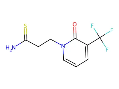 3-[2-Oxo-3-(trifluoromethyl)pyridin-1(2H)-yl]propanethioamide structure
