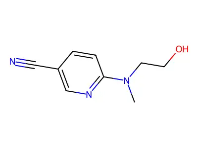 6-[(2-Hydroxyethyl)(methyl)amino]pyridine-3-carbonitrile structure