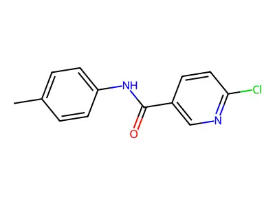 6-chloro-N-(4-methylphenyl)pyridine-3-carboxamide structure