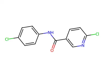6-chloro-N-(4-chlorophenyl)pyridine-3-carboxamide structure