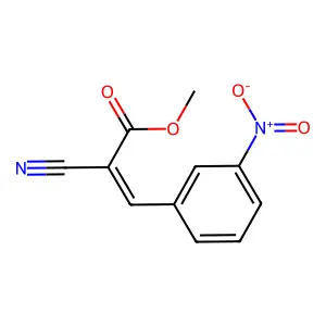 2-Propenoic acid, 2-cyano-3-(3-nitrophenyl)-, methyl ester structure