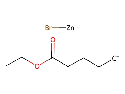 Bromozinc(1+) 4-(ethoxycarbonyl)butan-1-ide structure