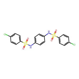 4-chloro-N-[4-[(4-chlorophenyl)sulfonylamino]phenyl]benzenesulfonamide structure