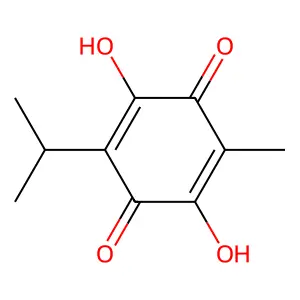 2,5-Cyclohexadiene-1,4-dione, 2,5-dihydroxy-3-methyl-6-(1-methylethyl)- structure
