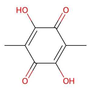 2,5-Dihydroxy-3,6-dimethylbenzo-1,4-quinone structure