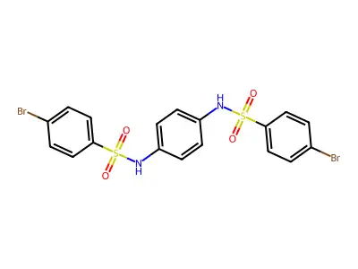 N,N'-(1,4-Phenylene)bis(4-bromobenzenesulfonamide) structure