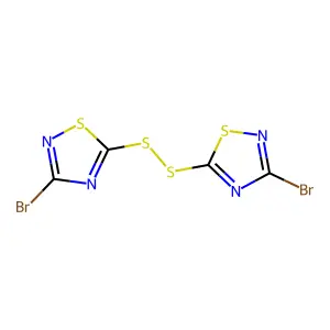 1,2-Bis(3-bromo-1,2,4-thiadiazol-5-yl)disulfane structure