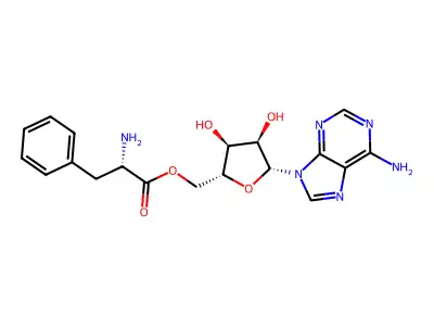 2'-O-L-Phenylalanyladenosine structure