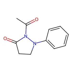 2-Acetyl-1-phenylpyrazolidin-3-one structure