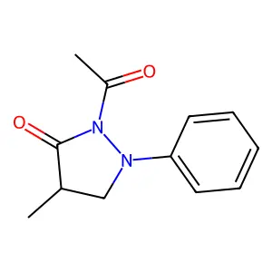 2-Acetyl-4-methyl-1-phenylpyrazolidin-3-one structure