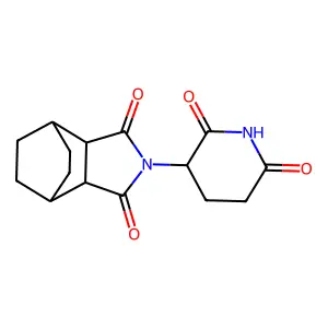 4,7-Ethano-1H-isoindole-1,3(2H)-dione, 2-(2,6-dioxo-3-piperidinyl)hexahydro- structure